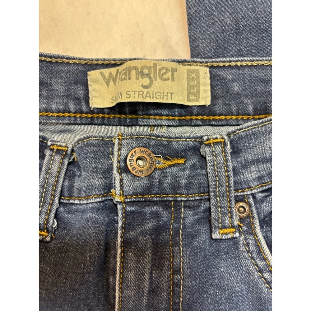 Wrangler Slim Straight Dark Wash Denim Jeans Flex‎ Waist 28x32